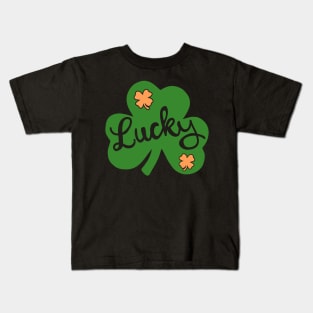Lucky Clover Design Kids T-Shirt
